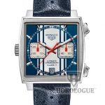 Steve McQueen Blue and white stripes Tag Heuer watch