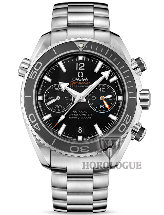 Black Dial Omega Planet Ocean with 2 chronograph sub dials