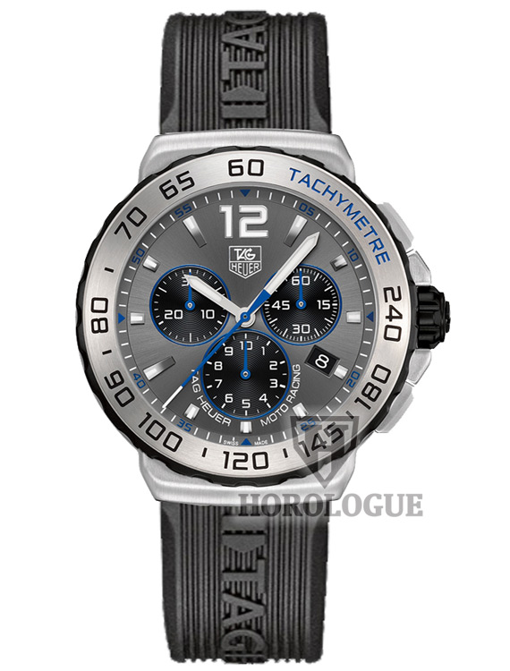 Blue hands Tag Hauer Formula 1 with grey dial