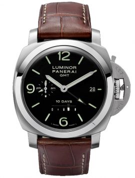 black dial panerai with power reserve indicator